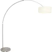 Steinhauer Arc lamp Gramineus 50 Rvs met witte lampenkap