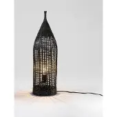 Lyora Bohemian vloerlamp Naos rotan 73H zwart