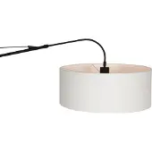 Steinhauer Wandlamp elegenant classy 9321 zwart kap wit linnen grof