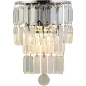 Searchlight Wandlamp kristal Empire, dimbaar, helder / transparant, Badkamer, Glas, Wandlamp