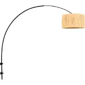 Steinhauer Wandlamp Sparkled Light Zwart Met Strokleurige Kap
