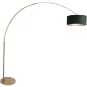 Steinhauer Booglamp Sparkled Light Brons Met Groene Kap Ø 45cm