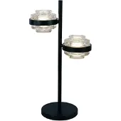 Highlight Tafellamp Dynasty zwart 2-lichts helder glas