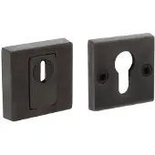 Olivari | Veiligheidsrozet | Massief | Vierkant | Antraciet mat titaan PVD | Gunmetal