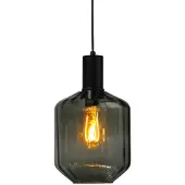 Masterlight Hanglamp zwart Porto met Jagger green glas - Ø 19cm