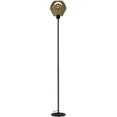 Masterlight Vloerlamp zwart Quinto Smoke met smoke gestreept glas