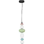 Nova Luce Hanglamp Oneta roze - wit - groen - blauw
