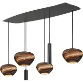 Masterlight Hanglamp Carta Trendy met Think Paper kappen - zwart