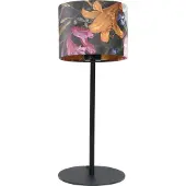 Masterlight Zwarte tafellamp Venus met Flower lampenkap