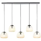 Brilliant 5-lichts hanglamp Kaizen zwart met wit