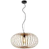 JUST LIGHT Houten hanglamp Racoon Ø 50cm