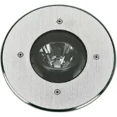 ALBERT LEUCHTEN Grondspot Tomaso, aluminium, roestvrij staal, Ø 22 cm TOMASO, dimbaar, alu / grijs / zink, Aluminium, Modern