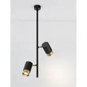Lyora Plafondlamp Pongo dubbel zwart met goud