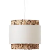 Brilliant Hanglamp Waterlilly rotan met witte stof