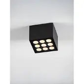 Nova Luce Plafondlamp Jax vierkant 11cm antraciet