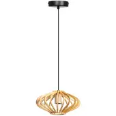 Eth Houten hanglamp Tess Ø 25cm plat
