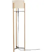 FISCHER&HONSEL GMBH Schemerlamp Shine-Wood met crème kap
