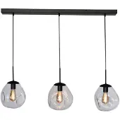 Masterlight Glazen hanglamp Lava 3x helder glas Ø 24cm