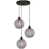 Masterlight Vide hanglamp Lazise 3x Ø 25cm zwart