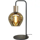 Masterlight Tafellamp glas Bounty zwart en goud