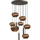 Masterlight 10-lichts hanglamp Cartone met Think Paper kappen