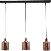 Masterlight Leuke eettafellamp Boris Concepto 3x14 zwart met koperbruin