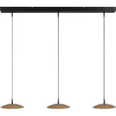 Masterlight 3-lichts hanglamp Scala zwart met goud Ø 20cm