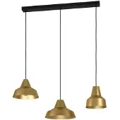 Eglo Gouden hanglamp Savarna met 3 kappen