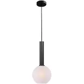 Masterlight Hanglamp Ø 20cm Bella 2 Zwart met mat wit glas