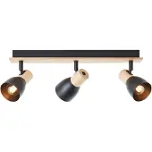 Brilliant Plafondlamp Daintree 3-lichts zwart