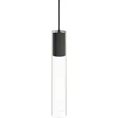 Licht-Erlebnisse Glazen hanglamp Cylinder zwart