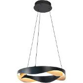Highlight Design hanglamp Ascoli zwart met goud Ø 40cm