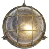 Searchlight Search Light Bulkhead Outdoor Zwart Goud Plafondlamp