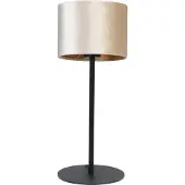 Masterlight Zwarte tafellamp Venus met zandkleurige lampenkap