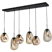 Masterlight Hanglamp Lava 6x goud glas