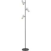 Highlight Vloerlamp Trend 3 Lichts Zwart Met Nikkel