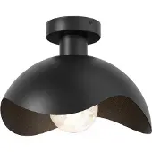 Masterlight Design plafondlamp Volta Ø 30cm - golvend - zwart