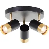 Brilliant G03434/86 Deckenleuchte 29cm Plafondlamp LED GU10 Zwart/zand, Goud (mat)
