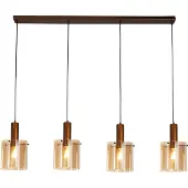 Searchlight Hanglamp Sweden 4-lichts Amber
