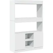 vidaXL Hoge kast 92x33x140 cm bewerkt hout wit