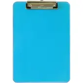 MAUL Klembord A4 staand transparant PS neon blauw - 3 stuks