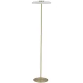 Searchlight Vloerlamp Record Goud Met Wit Glas