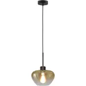 Masterlight Hanglamp Genua zwart met goud glas Ø 24cm