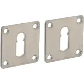 Intersteel rozetten vierkant met sleutelgat 42x42x2mm - RVS