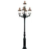 Ks Verlichting Nostalgische tuinlamp Monaco 5-lichts - zwart