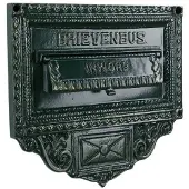 Ks Verlichting Brievenbus Postplate B3 muurplaat - zwart