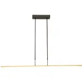Masterlight Zwarte hanglamp Real 2 130cm met goud