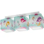DALBER 3-lichts plafondlamp Mermaids