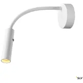 SLV Flexibele bed lamp Karpo Goose wit
