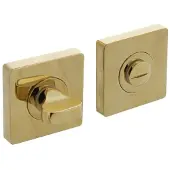 Intersteel | Rozet met toilet-/badkamersluiting 55x55x10mm | Vierkant | Messing Titaan PVD